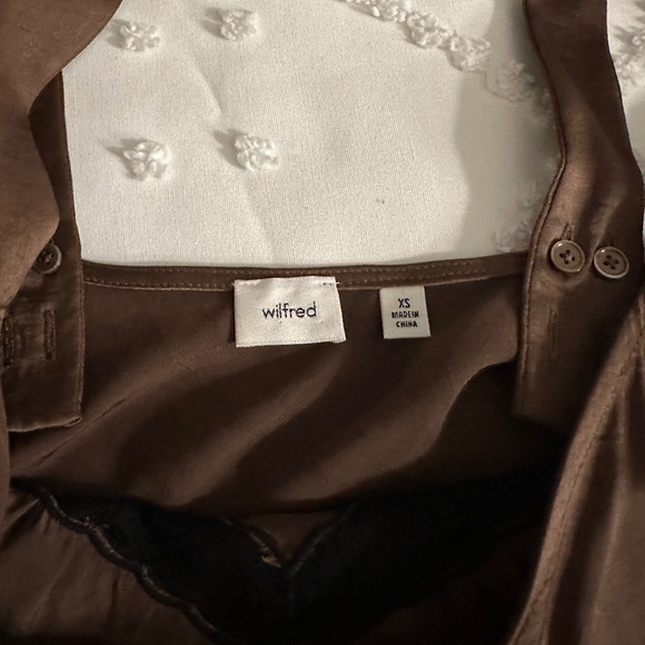 Aritzia Wilfred Satin + Lace Trim Midi Dress, Size XS - Picture 2 of 5